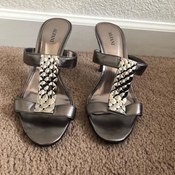 alfani silver sandals